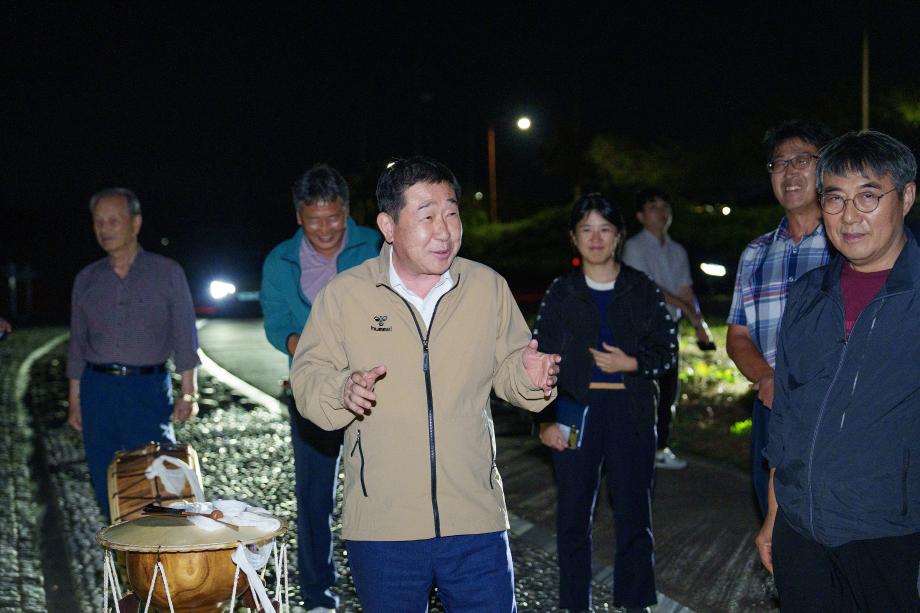 이장단 풍물놀이연습 격려