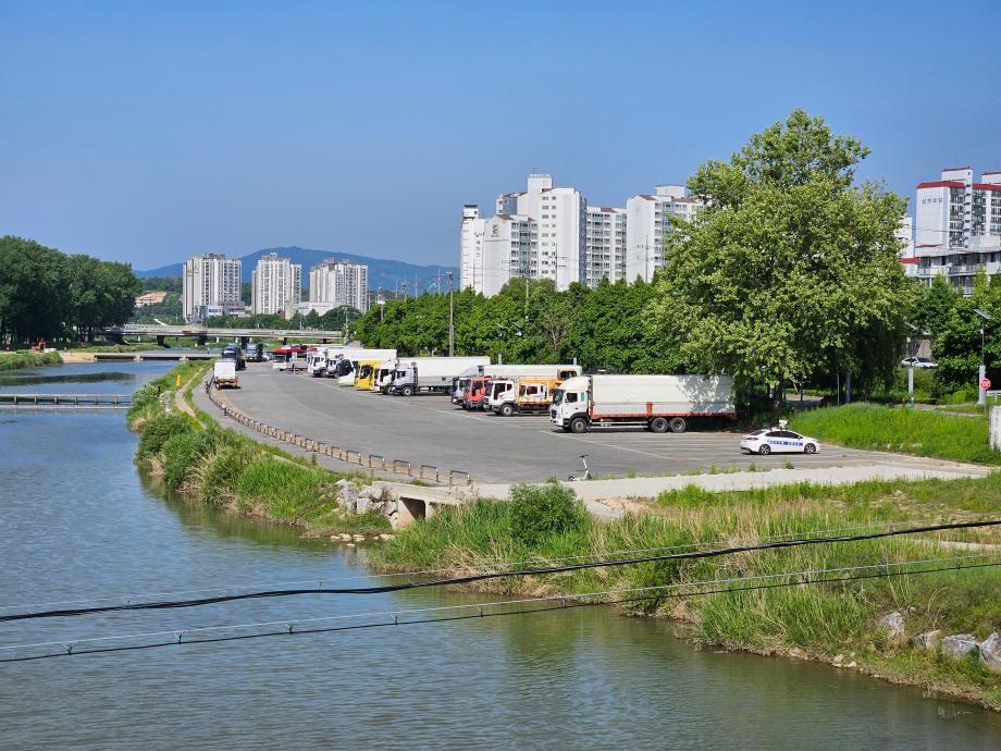 증평군, 보강천 하상주차장 여름철 침수 대비 임시 폐쇄