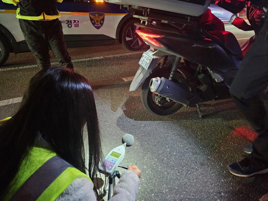 증평군, 이륜자동차 소음 야간 합동단속 실시