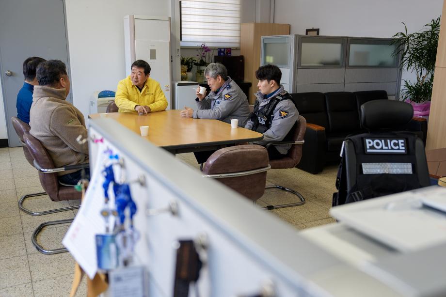 이재영 증평군수, 설 명절 현장 근무자 격려..."군민 안전이 최우선"